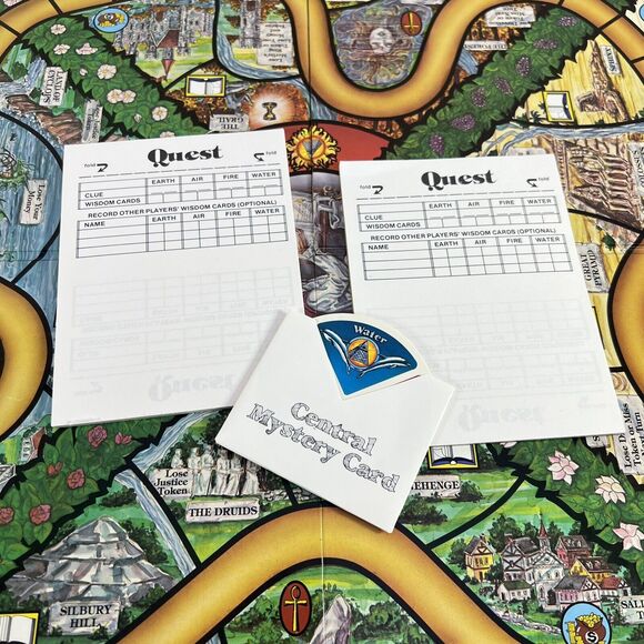 Quest of Philosophers Stone 1986 Fantasy Board Games Gang 1st Edition - NO COINS - Picture 5 of 15